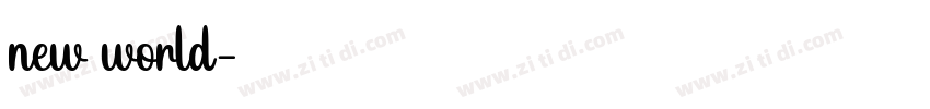 new world字体转换